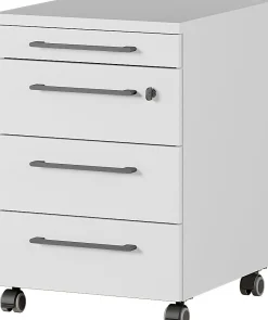 Schubladenblock Osmond 4 Schubladen - hellgrau