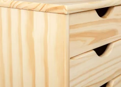 Schubladenelement Lena Holz auf Rädern - Kiefer