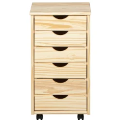 Schubladenelement Lena Holz auf Rädern - Kiefer