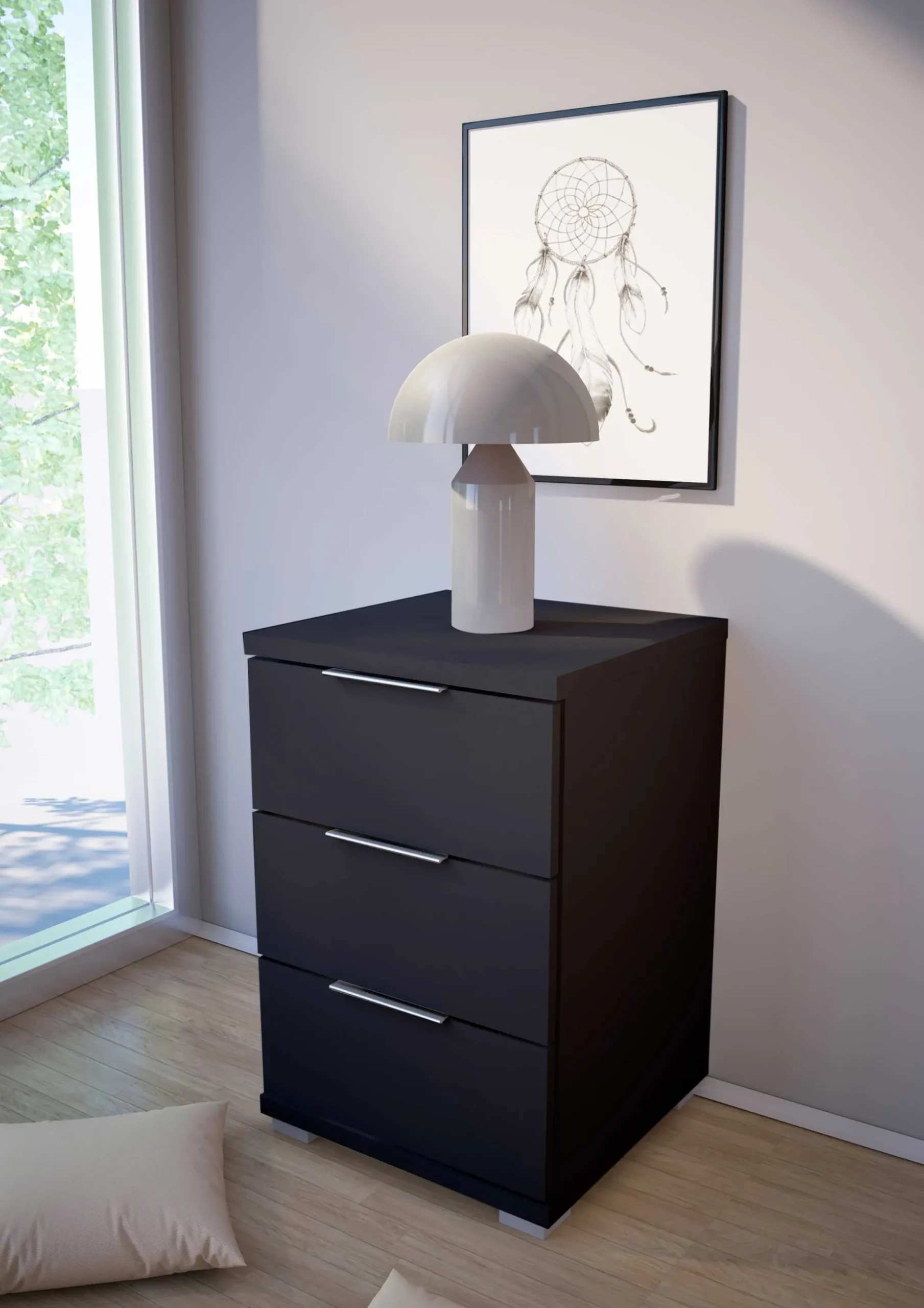 Schubladenkommode Universal | 46 x 42 x 61 cm | Schwarz
