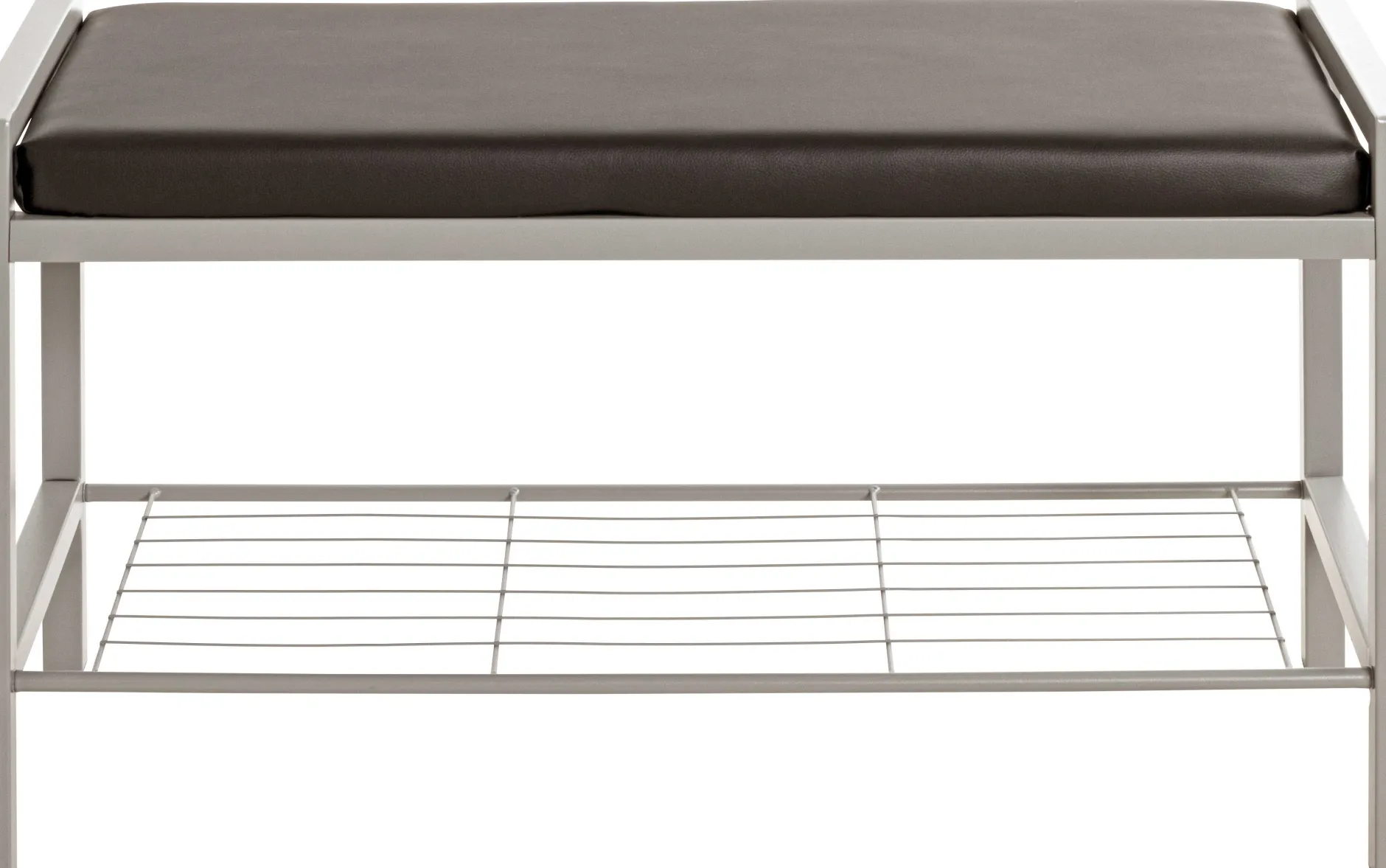 Schuhbank Steven - 80x32x48 cm - Kunstleder/Weiß