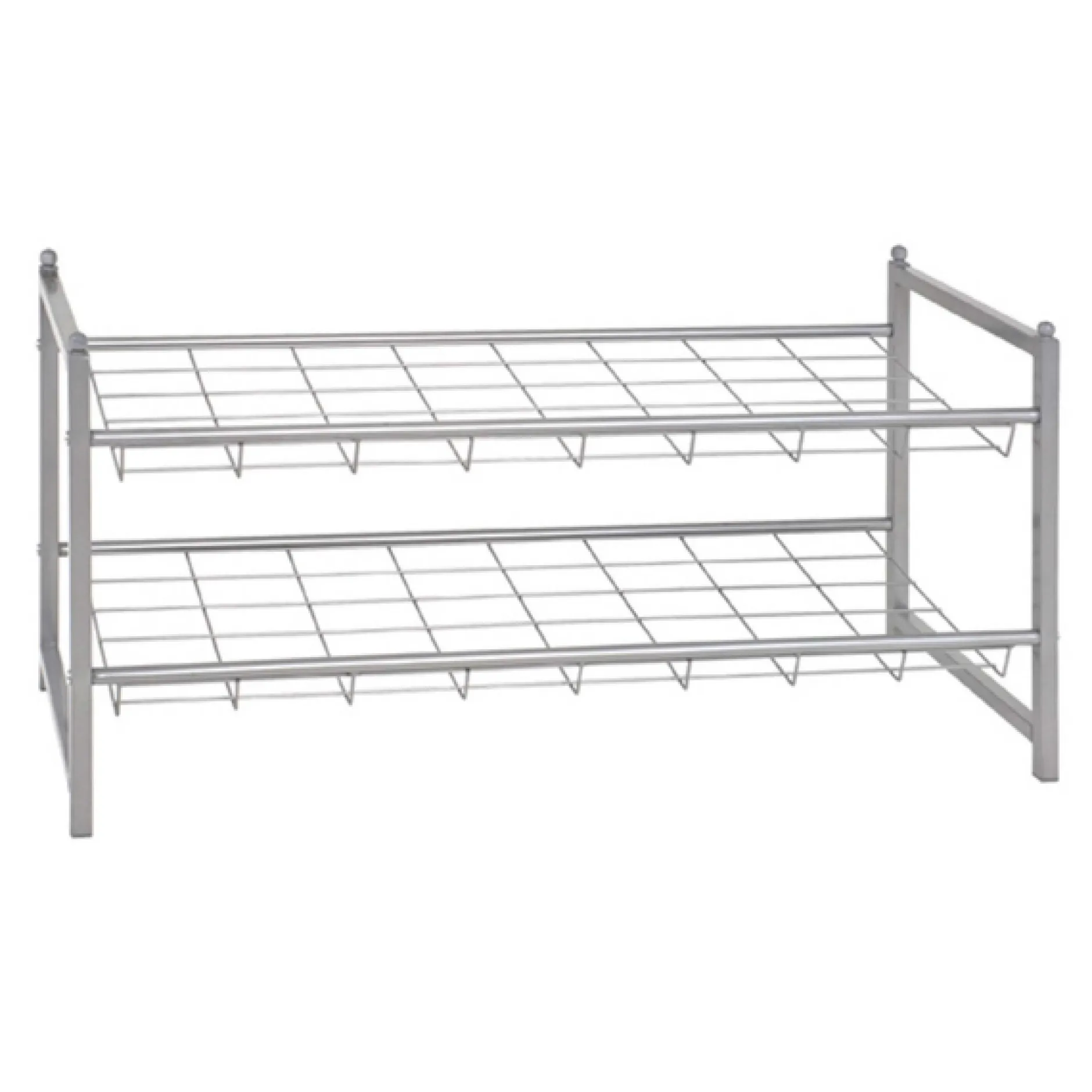 Schuhregal Leonore 80cm, 2 Fachböden - Aluminium