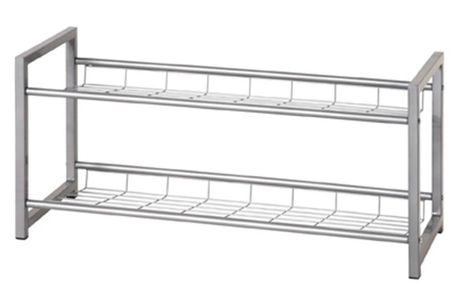 Schuhregal Leonore 80cm, 2 Fachböden - Aluminium