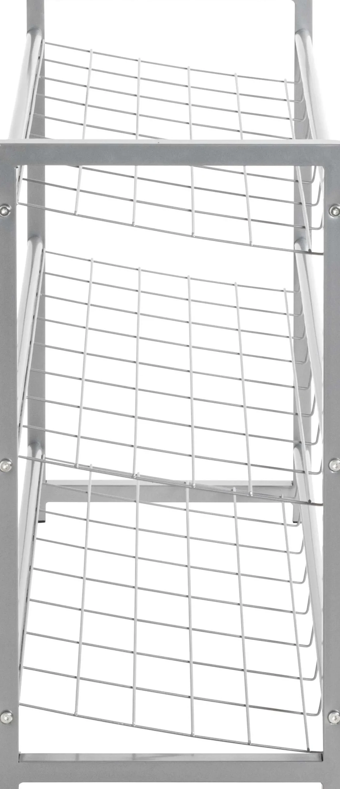 Schuhregal Leonore 80cm, 3 Fachböden - Aluminium