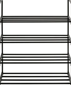 Schuhregal | 65 x 30 x 74 cm | Schwarz