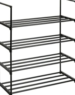 Schuhregal | 65 x 30 x 74 cm | Schwarz