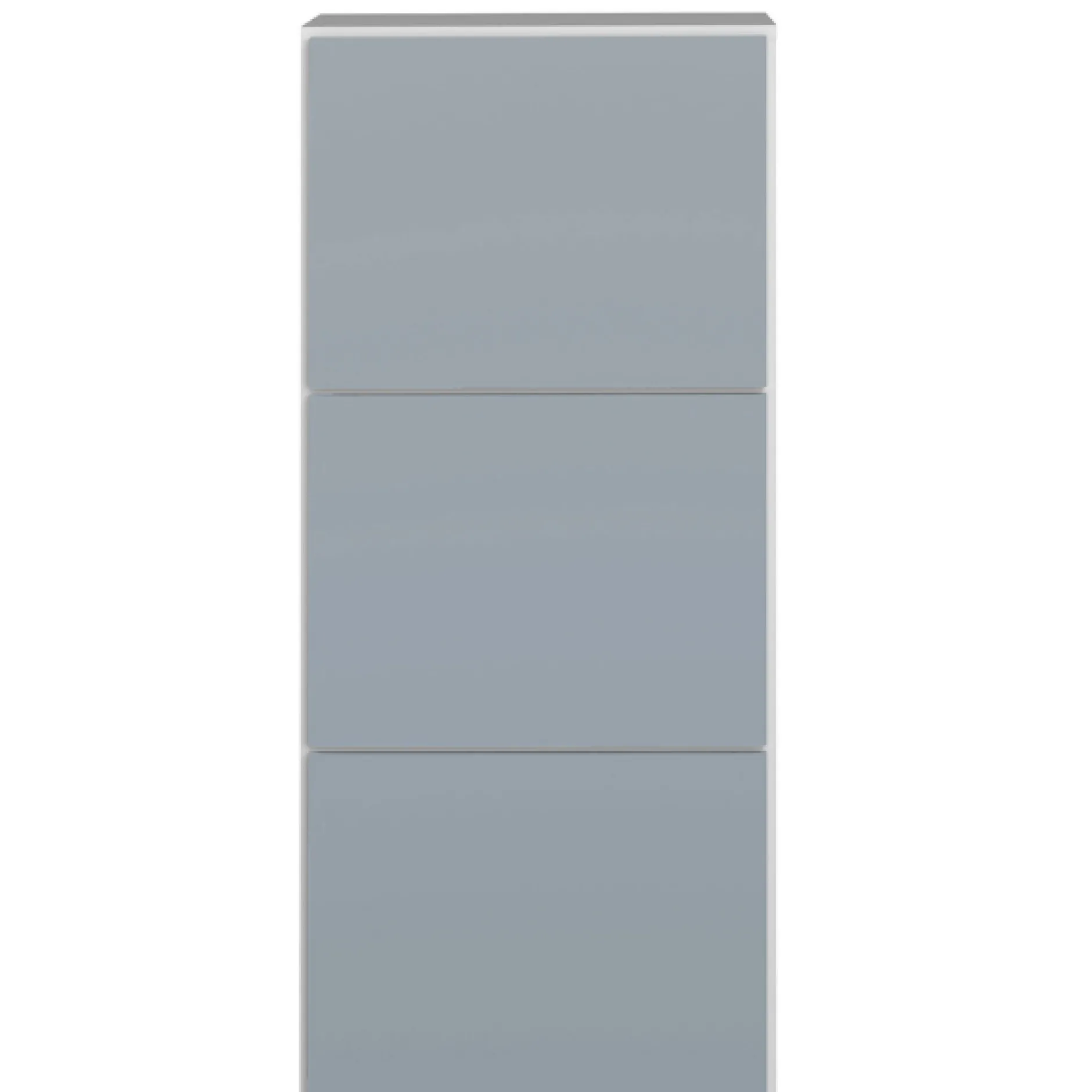 Schuhschrank Baylinn 3 Flügeltüren und 5 Einlegeböden-Celadon grau/weiß