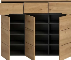Schuhschrank Canu Xonox - Artisan Finish - 94x120x37 cm - Natur