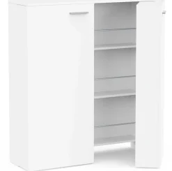 Schuhschrank Cuba - 100x33x114cm - 2 Türen - weiß