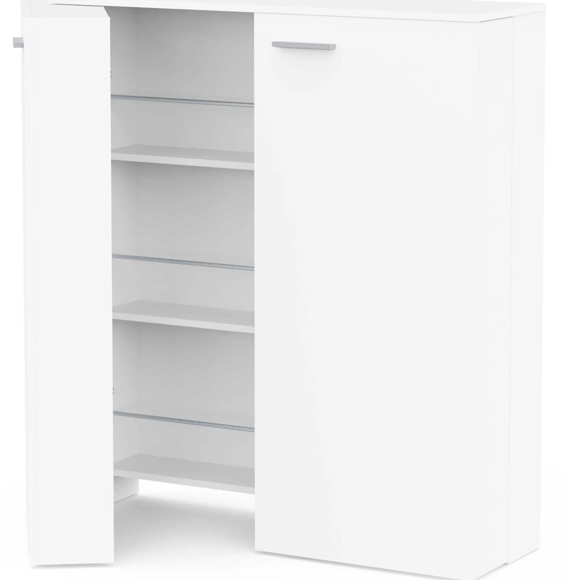 Schuhschrank Cuba - 100x33x114cm - 2 Türen - weiß