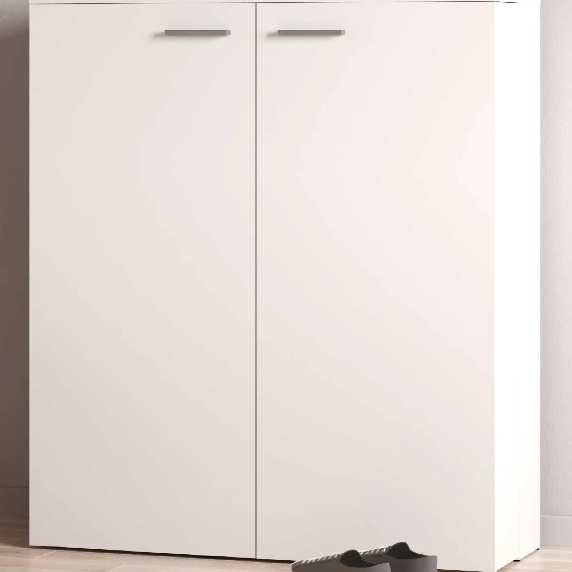 Schuhschrank Cuba - 100x33x114cm - 2 Türen - weiß