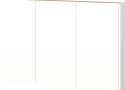 Schuhschrank Lydia - 138 x 25 x 87 cm - 3 Türen - Weiß/Eiche-Dekor