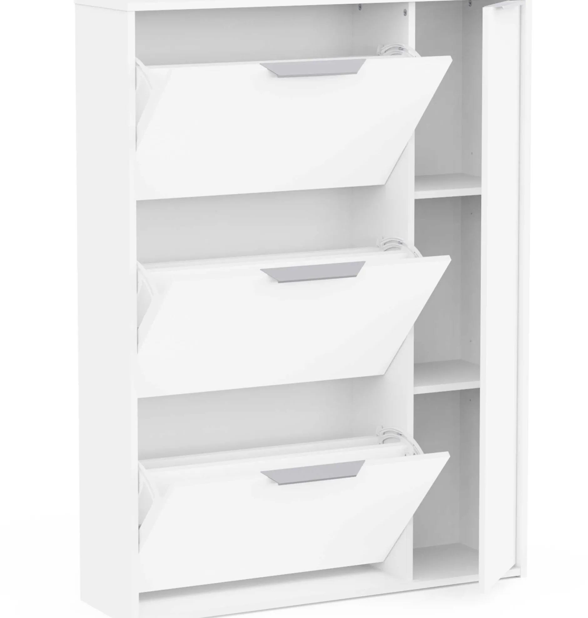 Schuhschrank Spectre - 91x26x123cm - 4 Türen - weiß