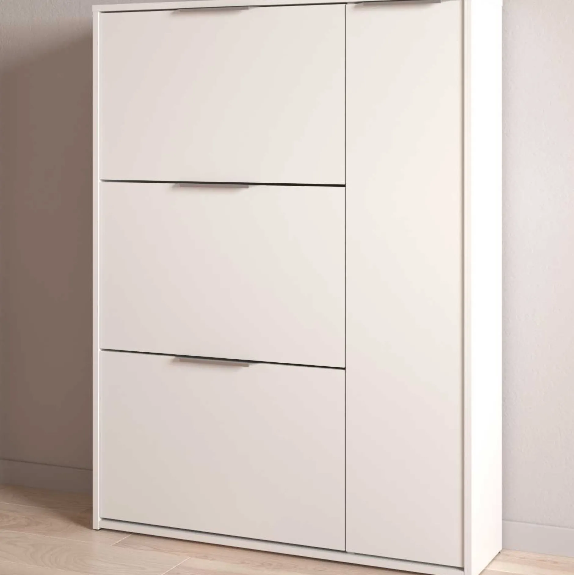 Schuhschrank Spectre - 91x26x123cm - 4 Türen - weiß