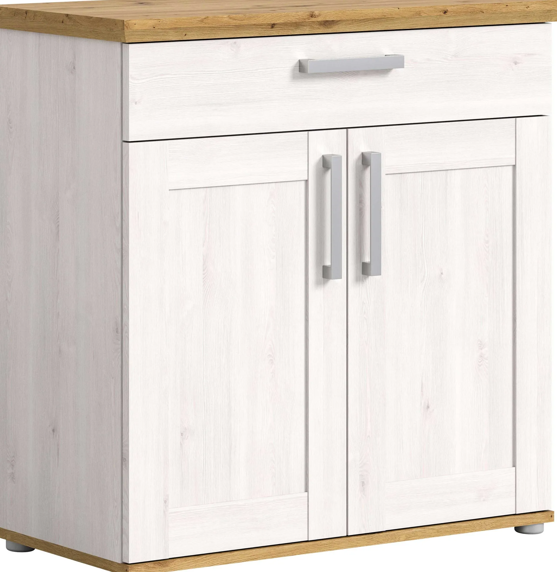 Schuhschrank Verona Xonox - Sibiu Lariks - 95x92x39 cm - Weiß/Natur