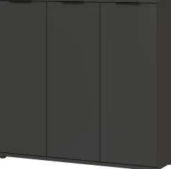 Schuhschrank Willian | 113 x 37 x 108 cm | Anthrazit-farbig