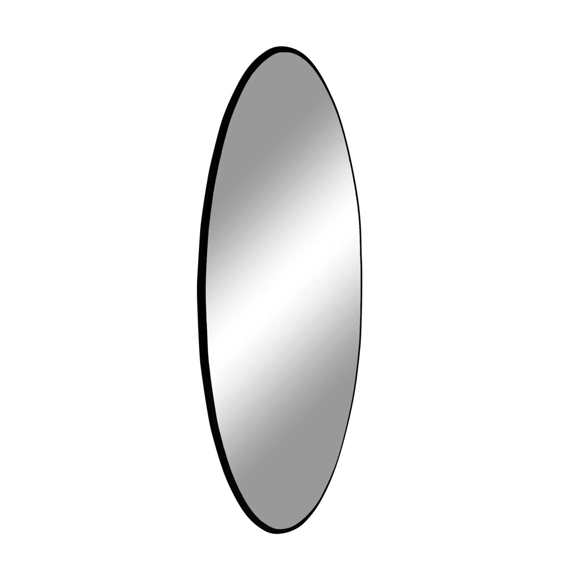 Schwarzer Stahl-Jersey-Spiegel - 80cm