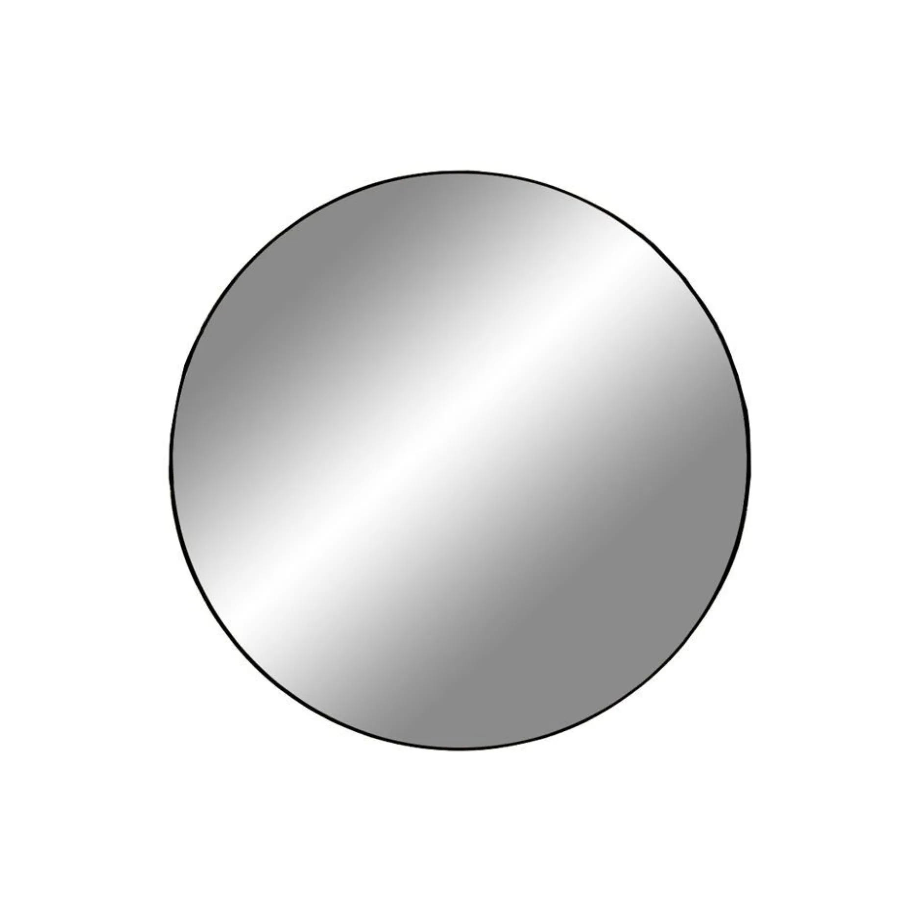 Schwarzer Stahlspiegel - 40cm Ø