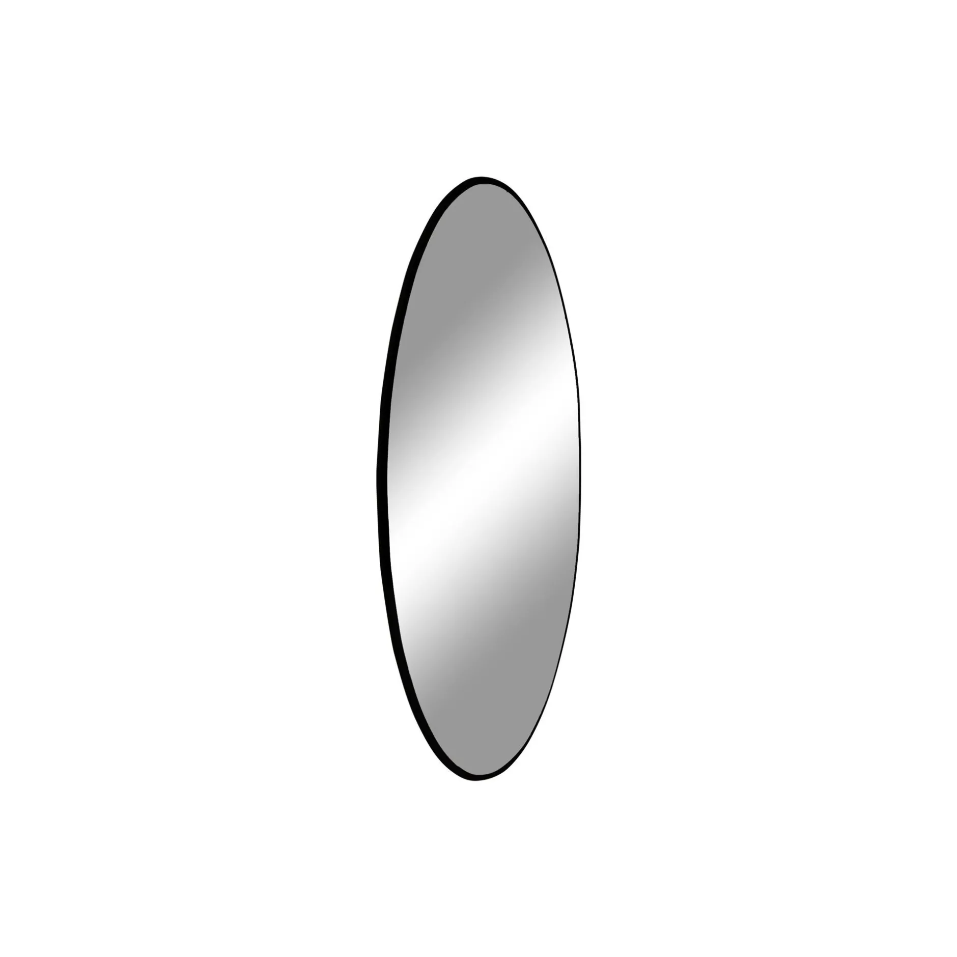 Schwarzer Stahlspiegel - 40cm Ø