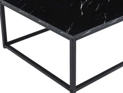 Schwarzes Marmordekor Couchtisch - Dallas | H-H 40 x B-L 120 x T-P 60 cm
