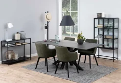 Seaford Rechteckiger Konsolentisch, Melaminharzbeschichtung Esche Schwarz, 100x35x79 cm".