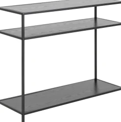 Seaford Rechteckiger Konsolentisch, Melaminharzbeschichtung Esche Schwarz, 100x35x79 cm