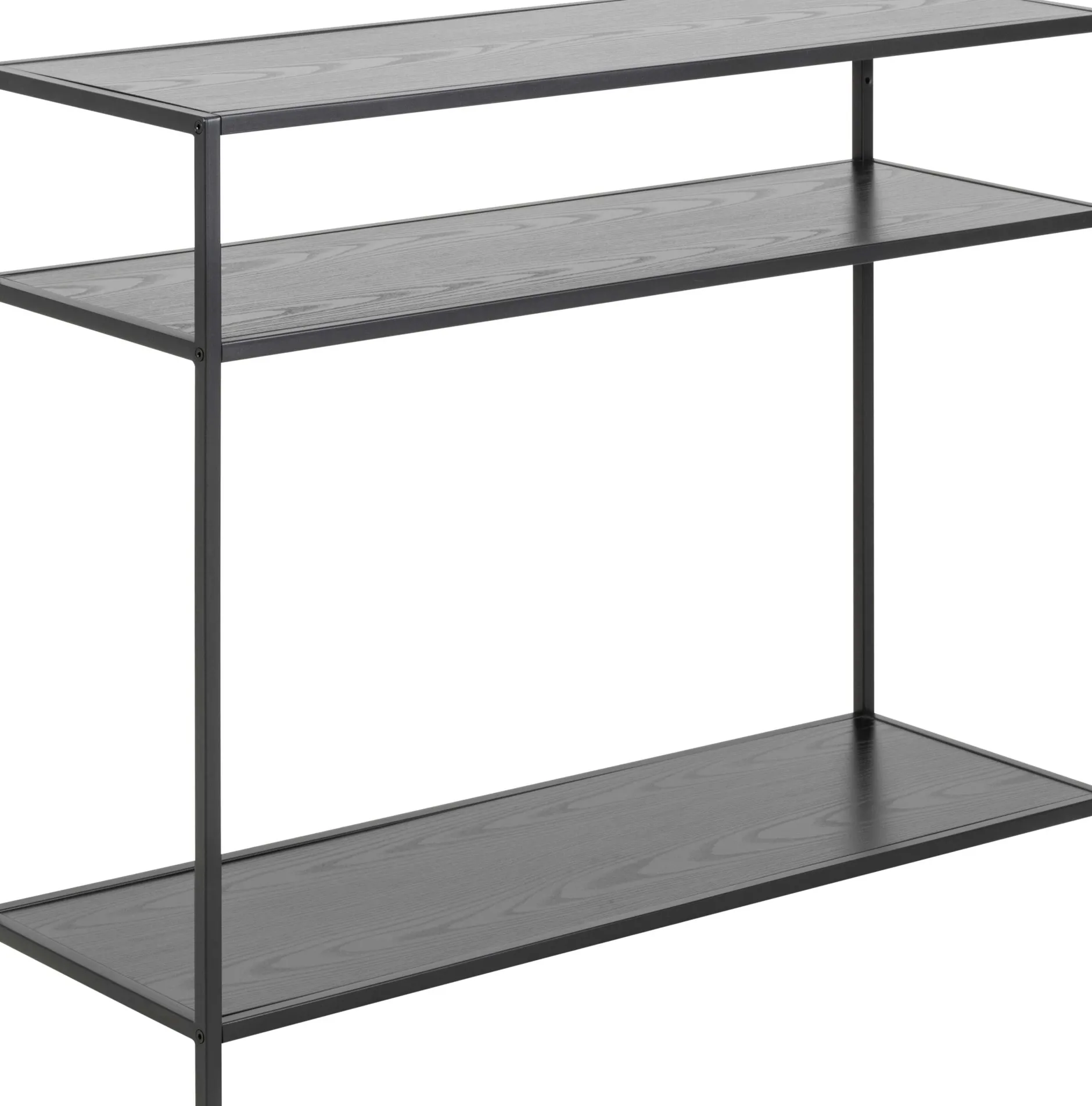 Seaford Rechteckiger Konsolentisch, Melaminharzbeschichtung Esche Schwarz, 100x35x79 cm".