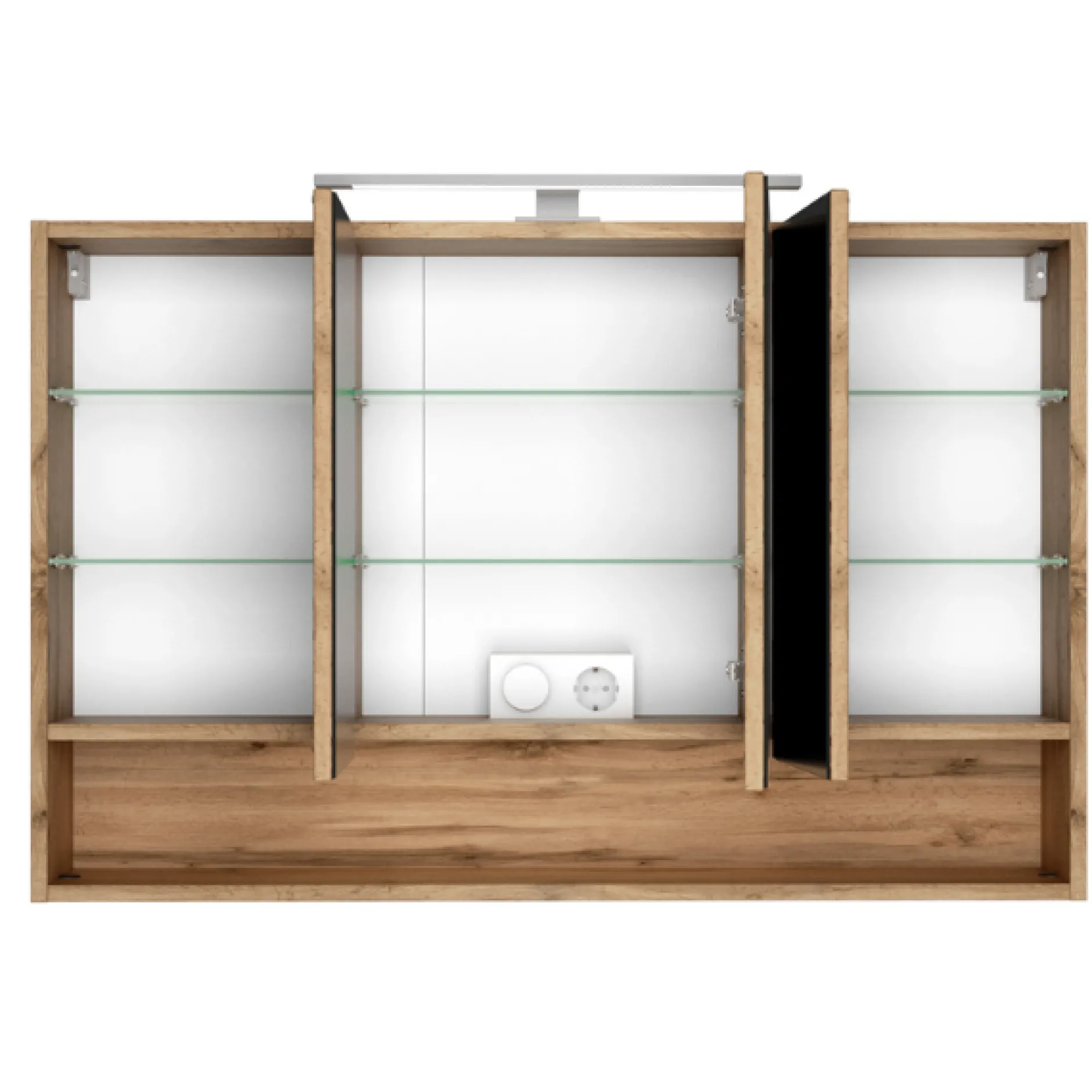 SefaBadezimmer : Spiegelschrank, Waschtischschrank, Hängeschränke - Eiche Dekor