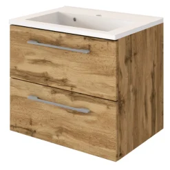 SefaBadezimmer : Spiegelschrank, Waschtischschrank, Säulenschrank - Eiche
