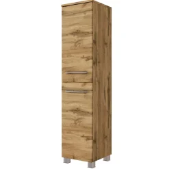 SefaBadezimmer : Spiegelschrank, Waschtischschrank, Säulenschrank - Eiche