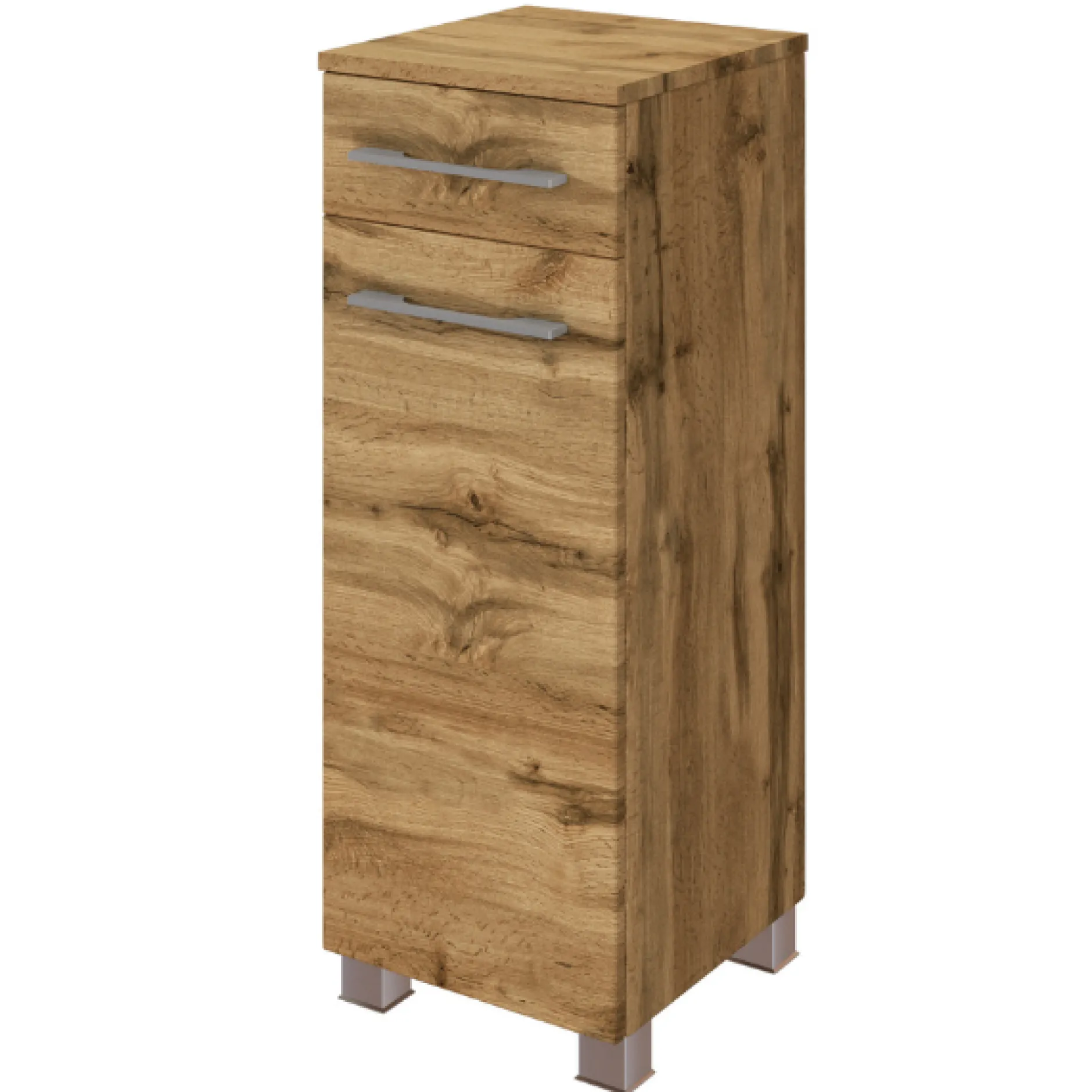 SefaBadezimmer : Wandschrank, Spiegelschrank, Waschbeckenunterschrank, Regal - Eiche
