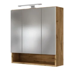 SefaBadezimmer : Wandschrank, Spiegelschrank, Waschbeckenunterschrank, Regal - Eiche
