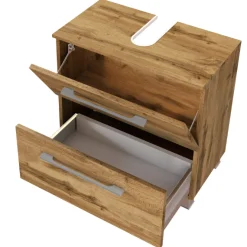 SefaBadezimmer : Wandschrank, Spiegelschrank, Waschtischunterschrank - Eiche