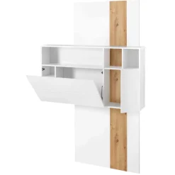 Sekretär Inovo 120cm 1 Tür - weiß/Eiche