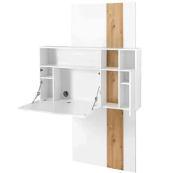 Sekretär Inovo 120cm 1 Tür - weiß/Eiche