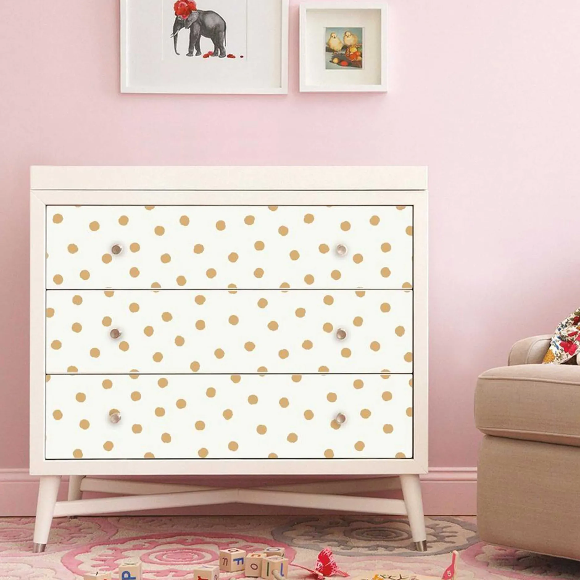 Selbstklebende Tapete Gold Dot