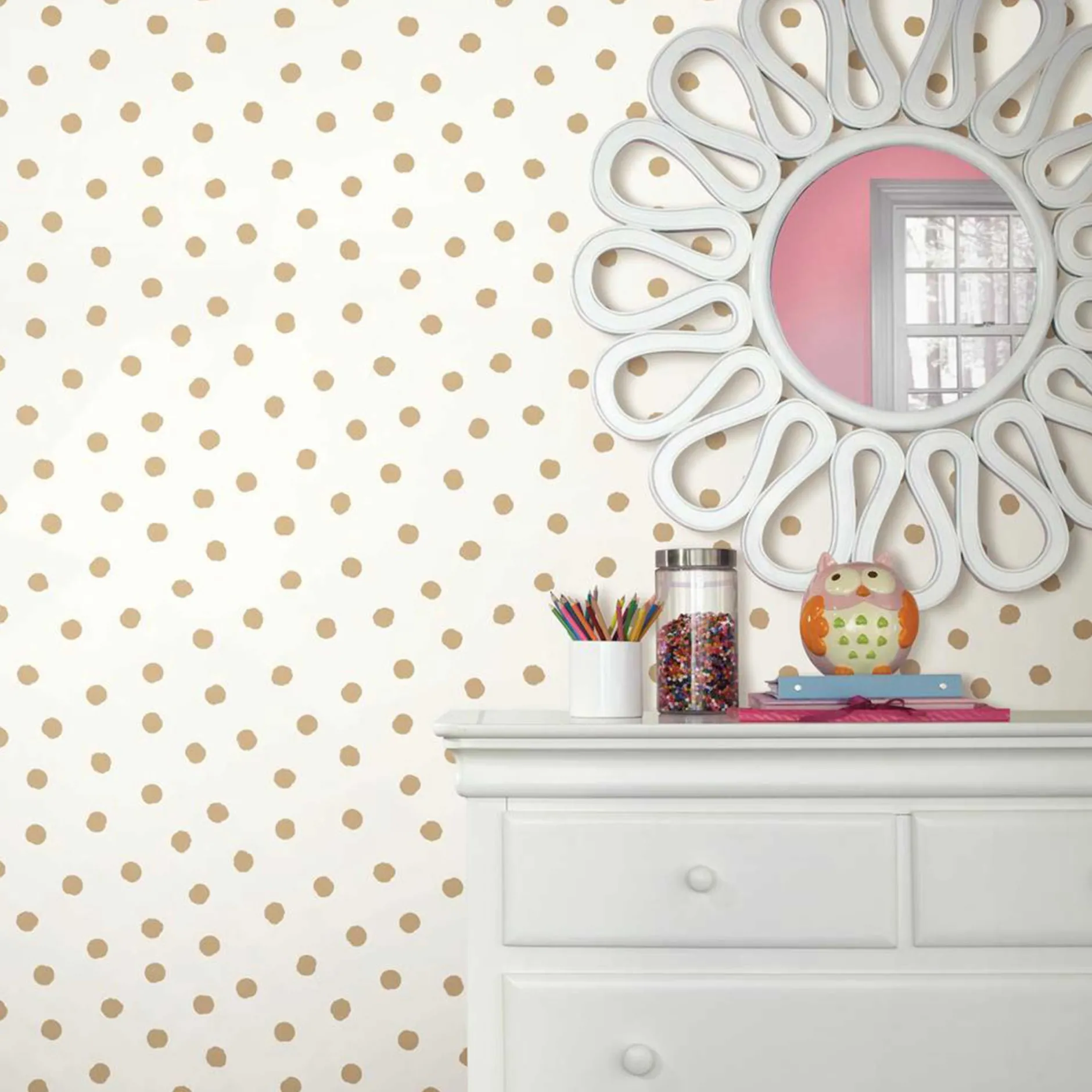 Selbstklebende Tapete Gold Dot