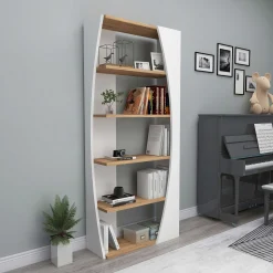 Selge Bücherregal | 100 % MELAMIN | Atlantische Kiefer, Weiß