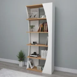 Selge Bücherregal | 100 % MELAMIN | Atlantische Kiefer, Weiß
