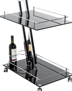 Servierwagen Sam - 60x40x72 cm - Sicherheitsglas/schwarz