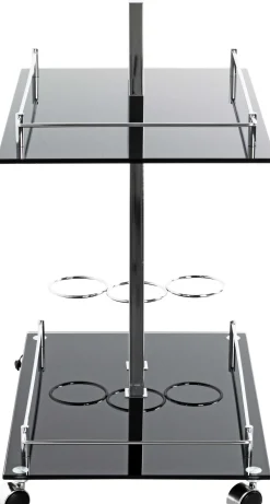 Servierwagen Sam - 60x40x72 cm - Sicherheitsglas/schwarz