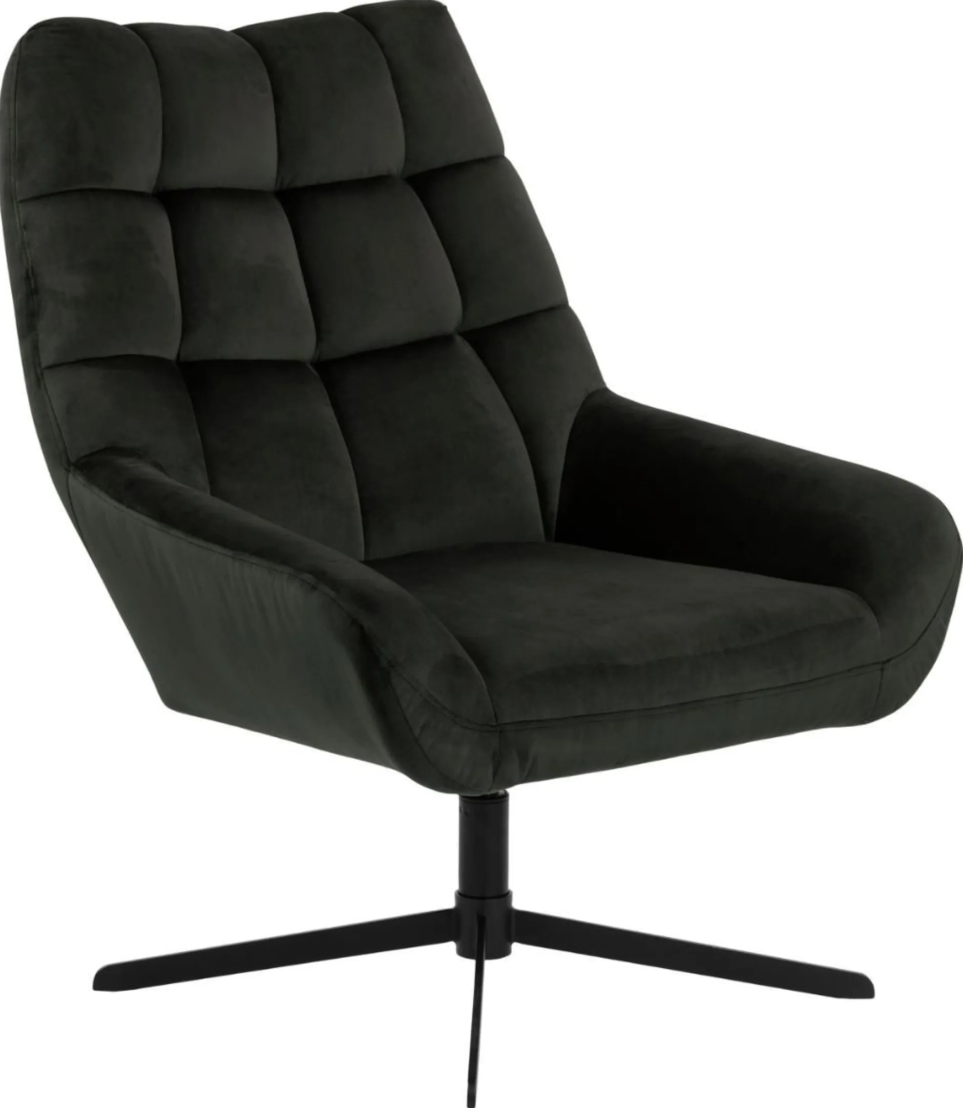 Sessel Paris - 73x82x88 cm - drehbar - dunkelgrüner Samt