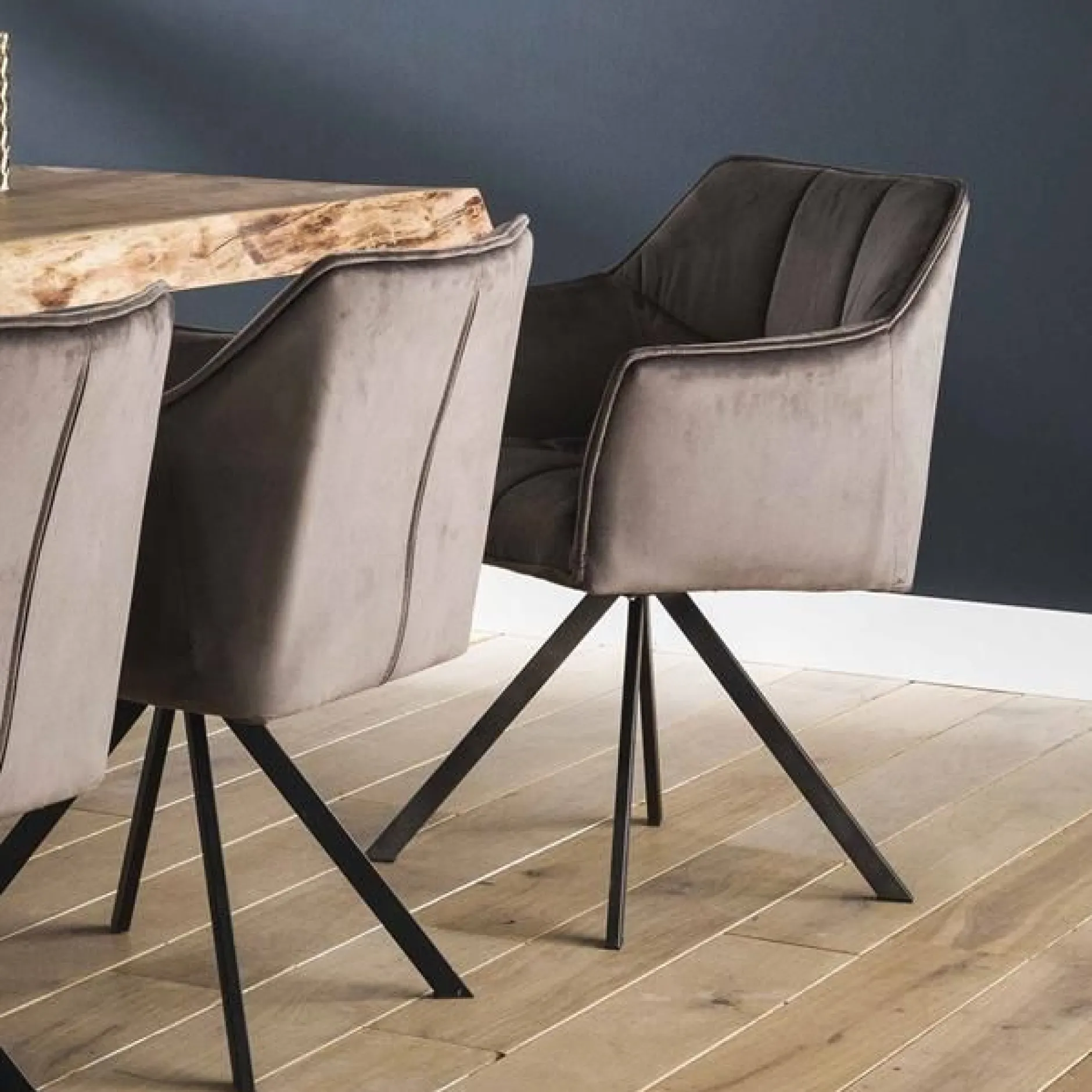 Sessel Rasto velours - anthrazit