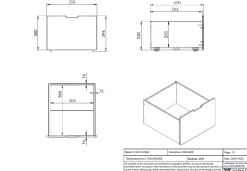 Set mit 2 Schubladen Pip - grau