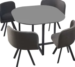 Set Tisch und Stühle Eva | 100 x 100 x 75 cm | Grau
