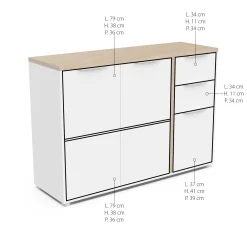 Sideboard Access | 121,5 x 39,6 x 85,6 cm | Weiß
