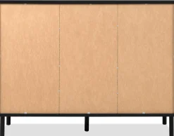 Sideboard Manet - 118x40x90cm - 2 Türen und 4 Schubladen - Schwarz/Eiche Dekor