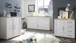 Sideboard Roman 93cm mit 2 Türen - weiß/braun