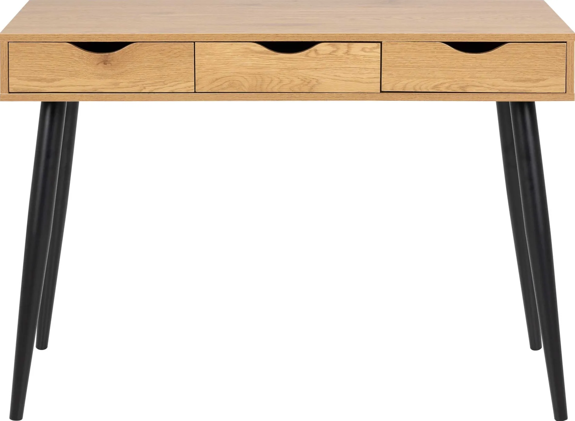 Sideboard/Schreibtisch Jupiter 110 cm 3 Schubladen - Wildeiche/schwarz