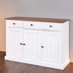 Sideboard Westerland 3 Türen- weiß/braun